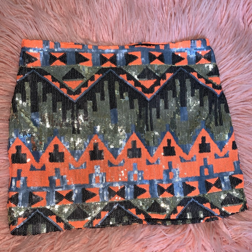 Sequin Mini Skirt